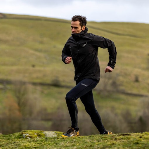 Black Inov-8 Stormshell Waterproof Jacket Men's
