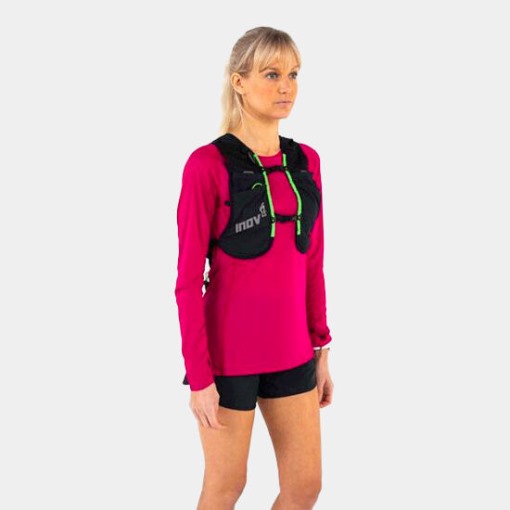 Inov-8 Black-Green Venturelite 4 Vest