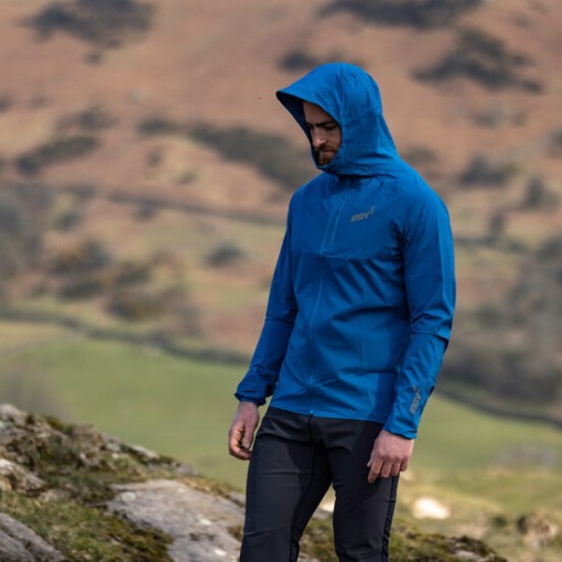 Inov-8 Blue Stormshell Waterproof Jacket Men's