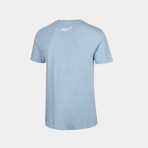 Light Blue Organic Cotton T-Shirt ''Inov-8'' Men's