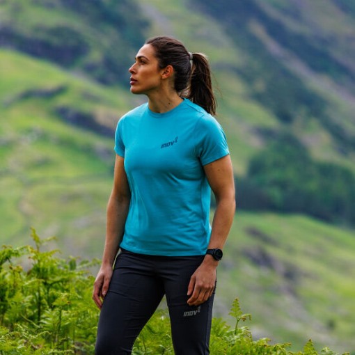 Graphic T-Shirt Ss ''Forged'' Women's Inov-8 Teal