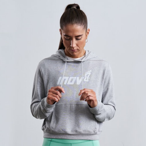 Inov-8 Light Grey F-Lite Cropped Hoodie Women's