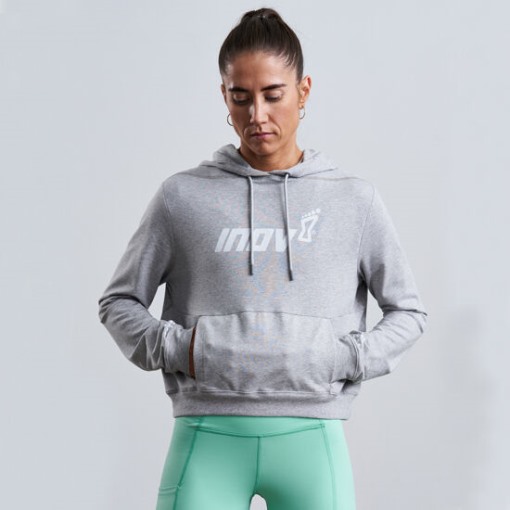 Inov-8 Light Grey F-Lite Cropped Hoodie Women's