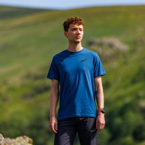 Inov-8 Navy Graphic T-Shirt Short Sleeve ''Forged'' Men's
