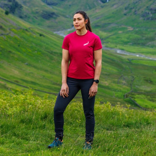Inov-8 Pink Graphic T-Shirt Ss ''Skiddaw'' Women's