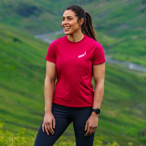 Inov-8 Pink Graphic T-Shirt Ss ''Skiddaw'' Women's