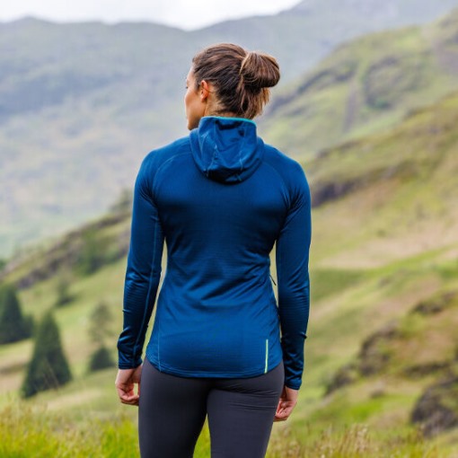Navy Inov-8 Venturelite Mid Hoodie Full Zip Women's