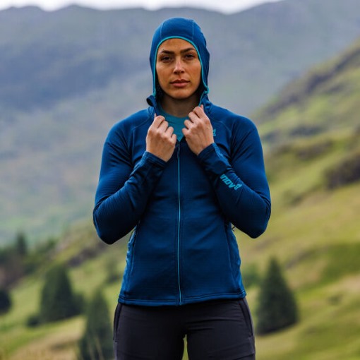 Navy Inov-8 Venturelite Mid Hoodie Full Zip Women's