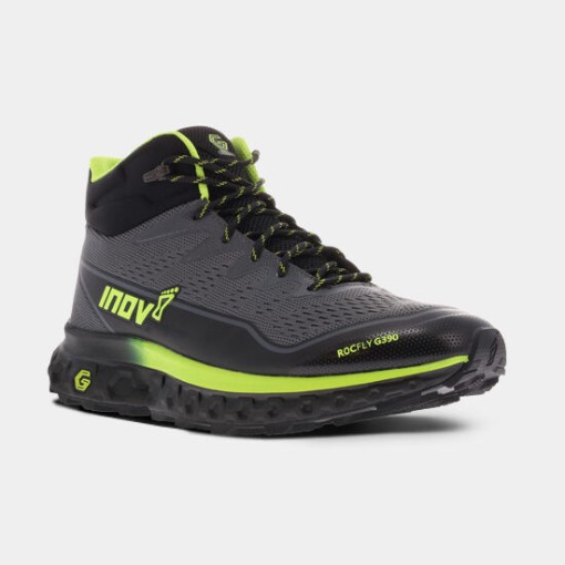 Inov-8 Grey-Black-Yellow Rocfly G 390 Men's